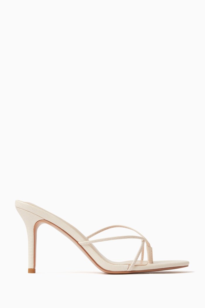 

Sicilian 85 Mule Sandals in Vegan Leather, Neutral