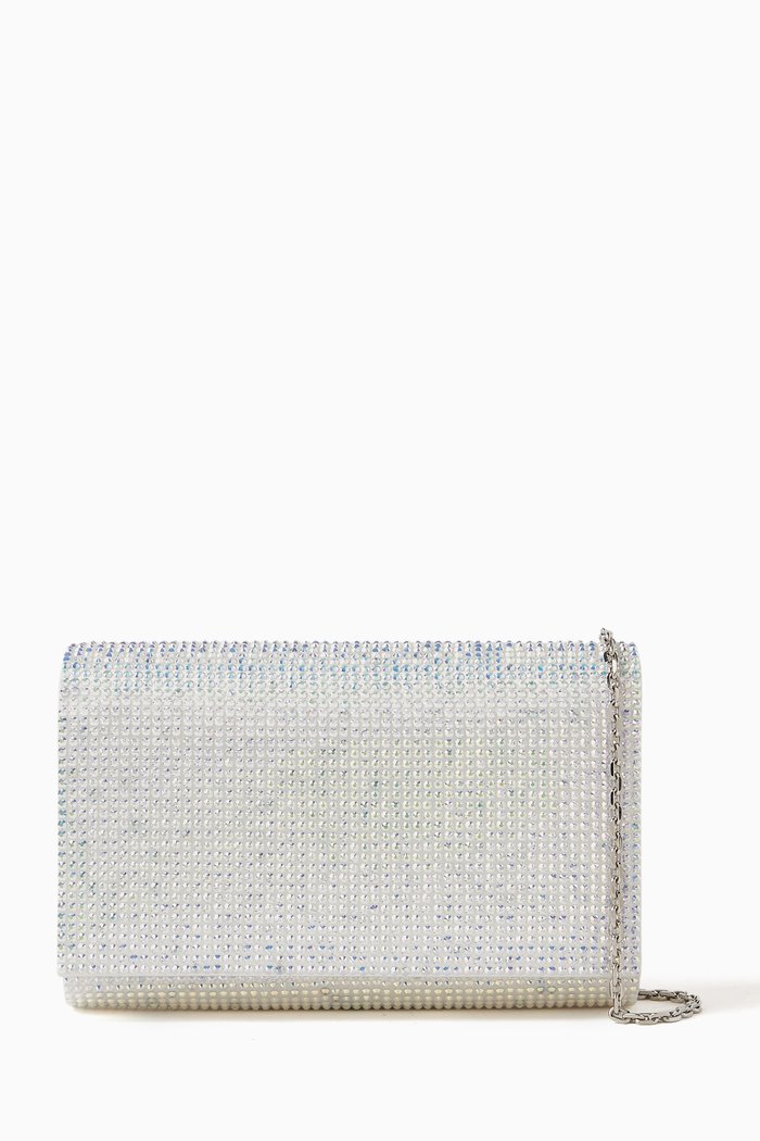 

Aida Crystal-embellished Clutch Bag in Satin, Yellow