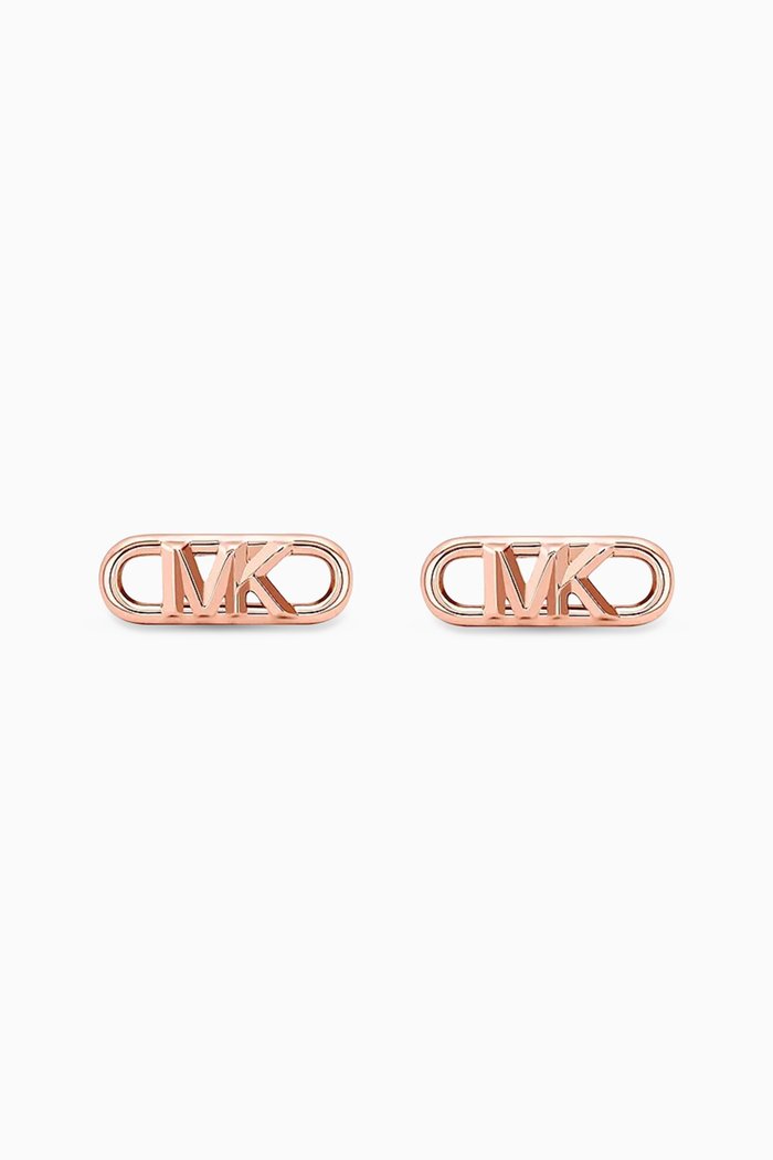 

Empire Logo Stud Earrings in Rose Gold-plated Sterling Silver
