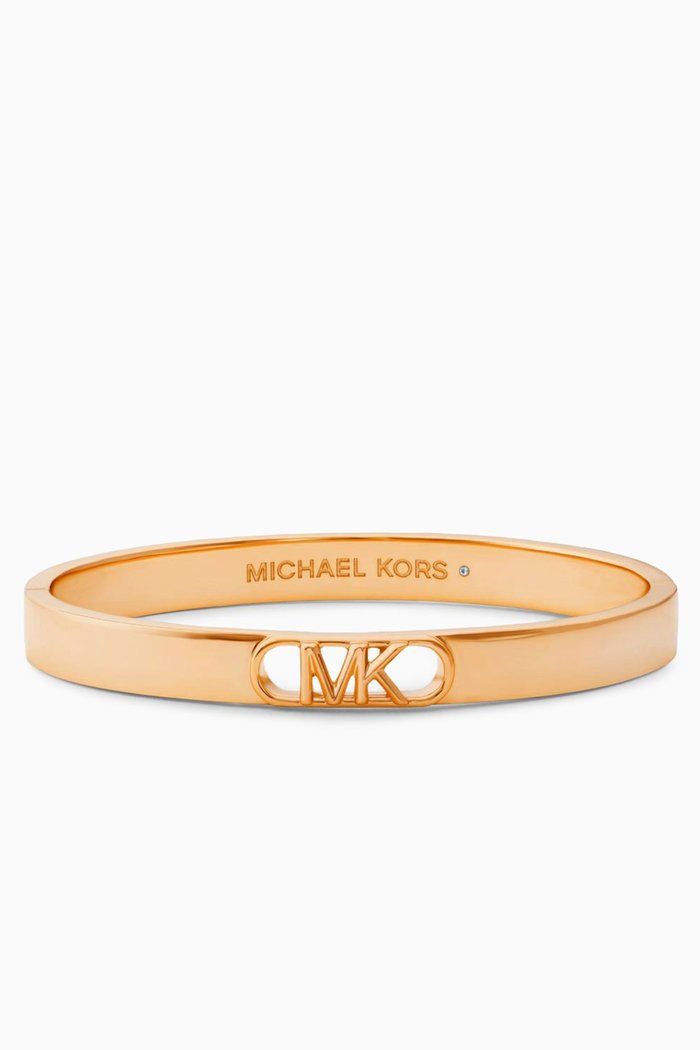 

Empire Logo Bangle in 14kt Rose Gold-plated Brass