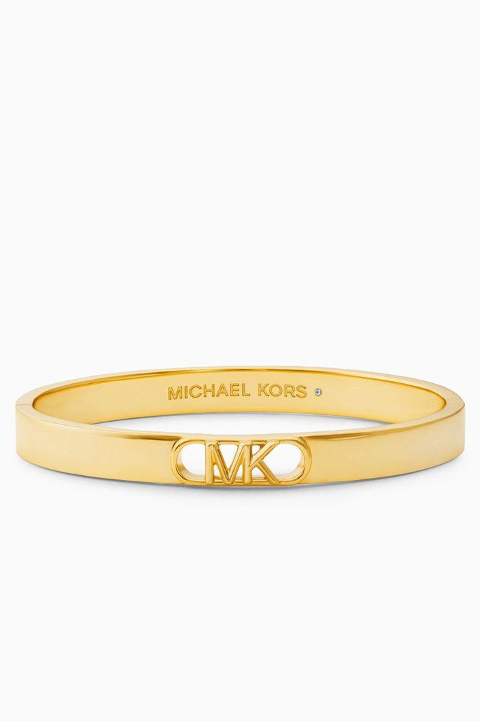 

Empire Logo Bangle in 14kt Gold-plated Brass