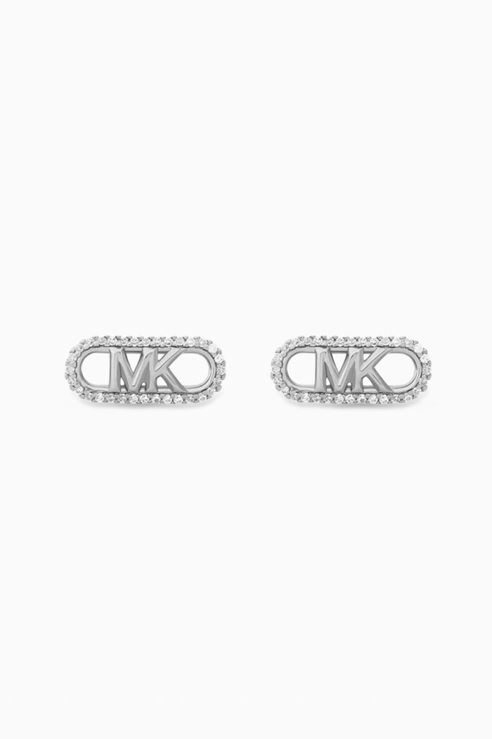 

Embellished Empire Logo Earrings in Sterling Silver