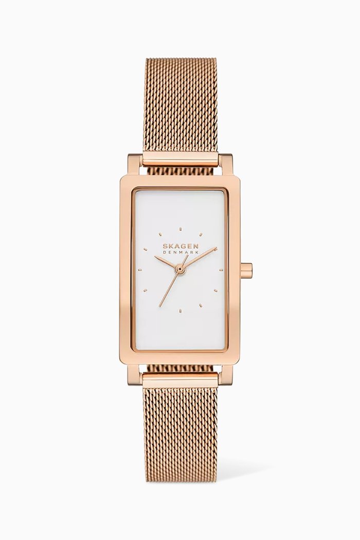 

Hagen Quartz Stainless Steel Watch, 22mm, Rose gold