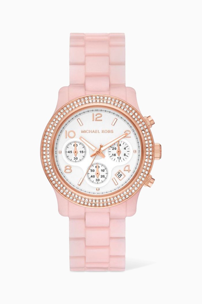 

Runway Chronograph Watch, 38mm, Pink