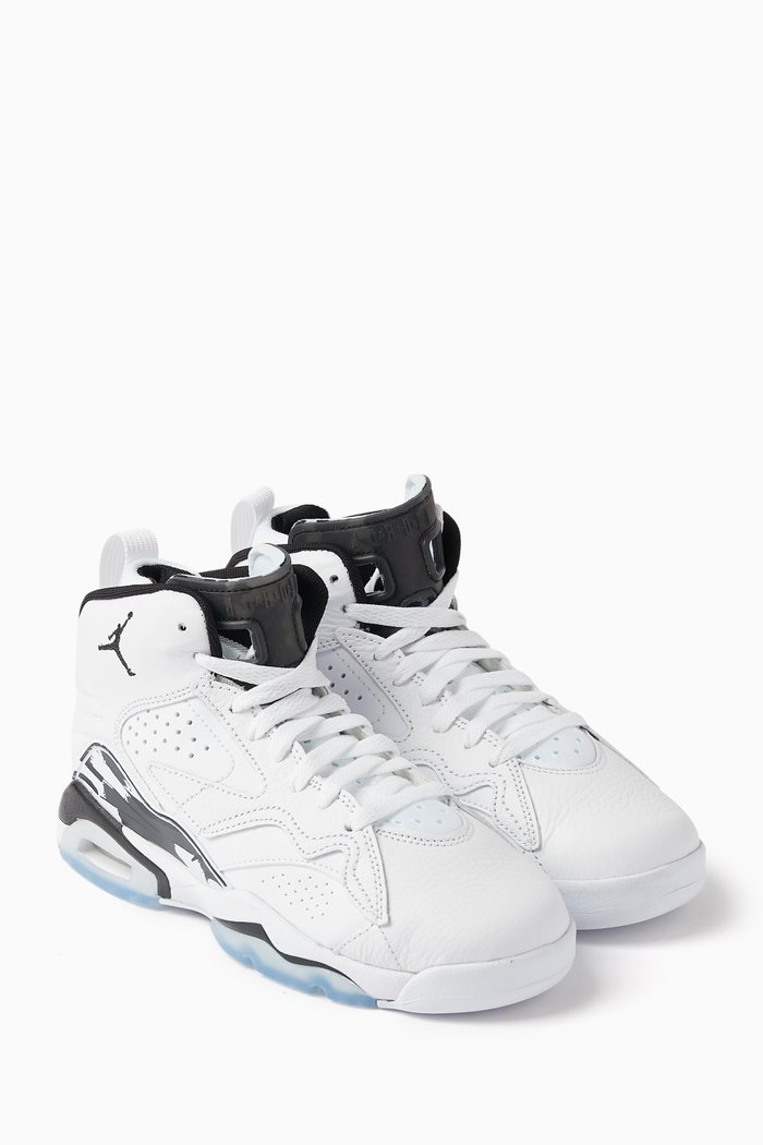 Junior Jumpman MVP Sneakers in Leather, White