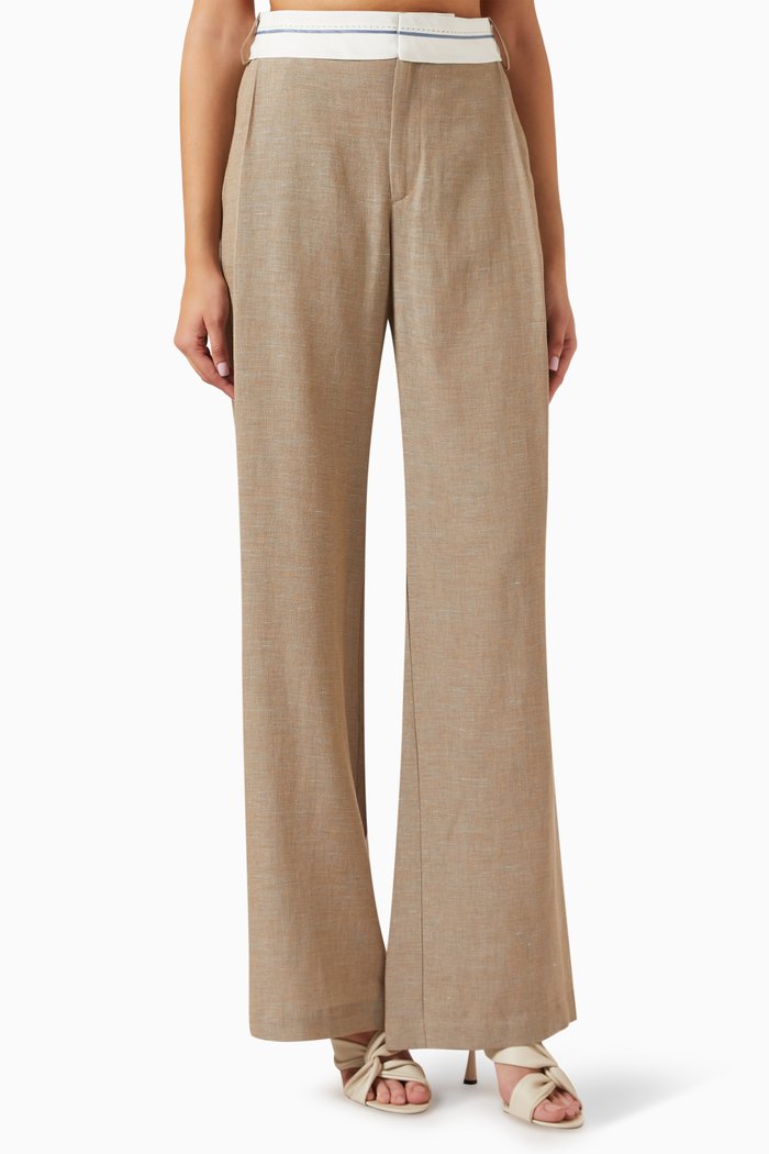 

Aubrey Wide-leg Pants, Grey
