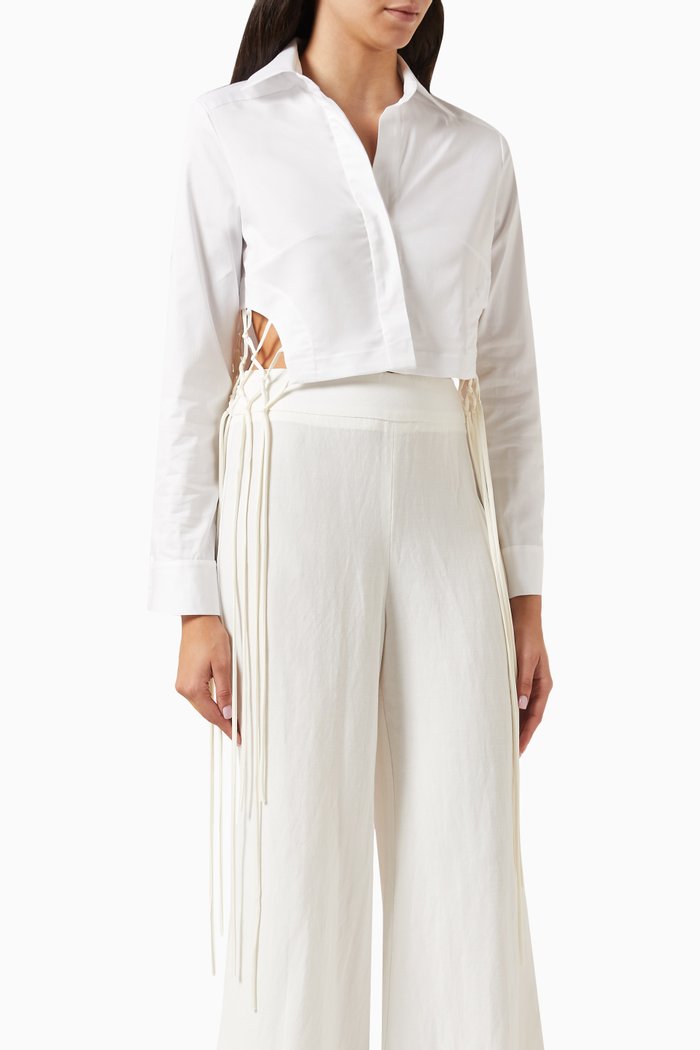 

Nieve Tie-up Top, White