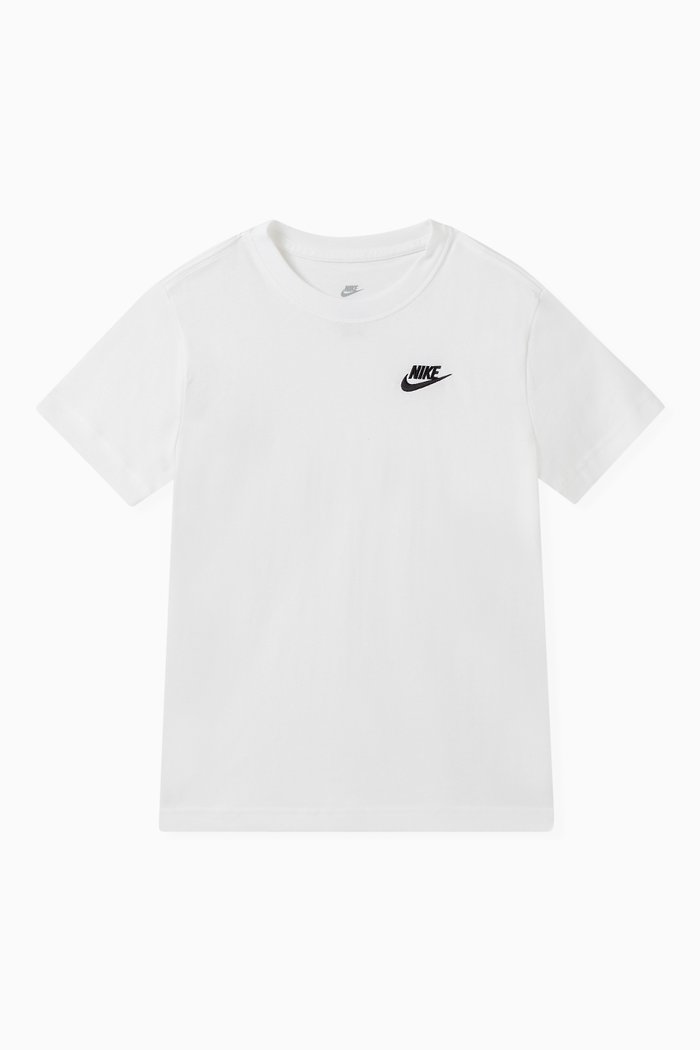 Logo-embroidered T-shirt in Jersey, White