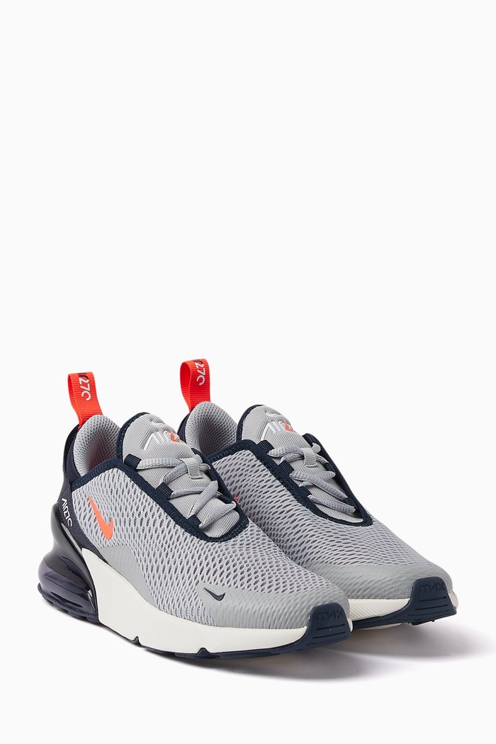 

Junior Air Max 270 Sneakers in Woven Fabric, Multicolour