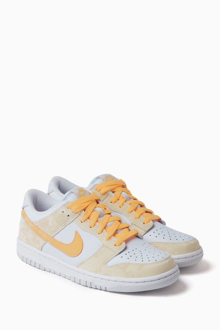 

Kids Dunk Low Sneakers in Leather, Multicolour
