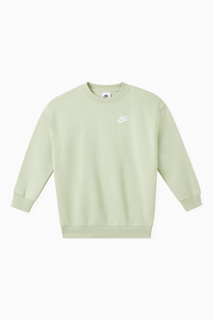 Sportswear Club Oversized Sweatshirt in Fleece, Green