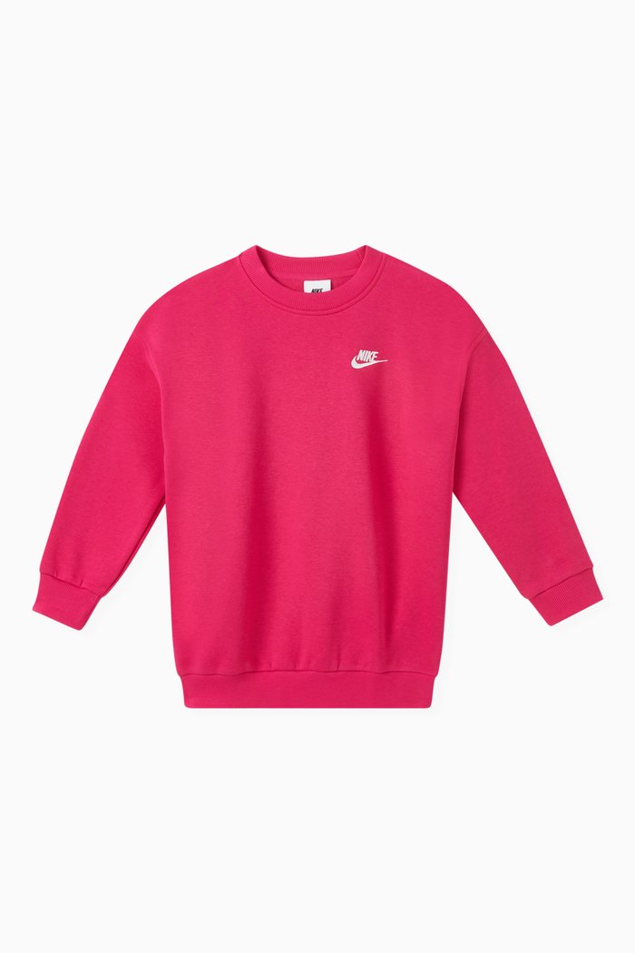 Sportswear Club Oversized Sweatshirt in Fleece, Pink