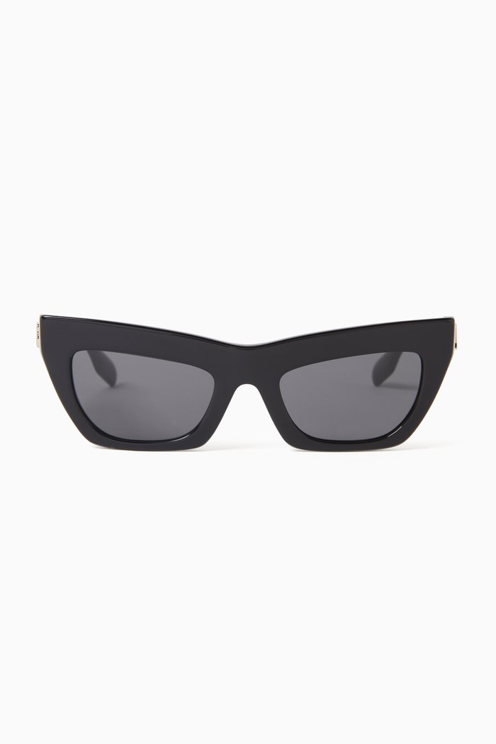 

Cat-eye Sunglasses in Acetate, Black
