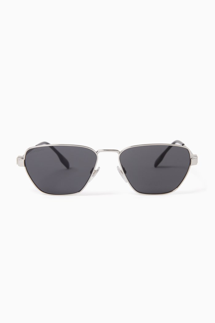 

Aviator Sunglasses in Metal, Black