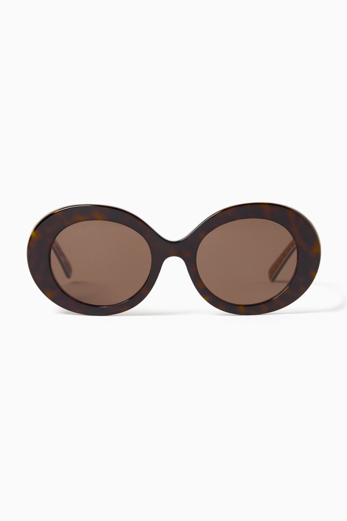

Oval Sunglasses in Acetate, Brown