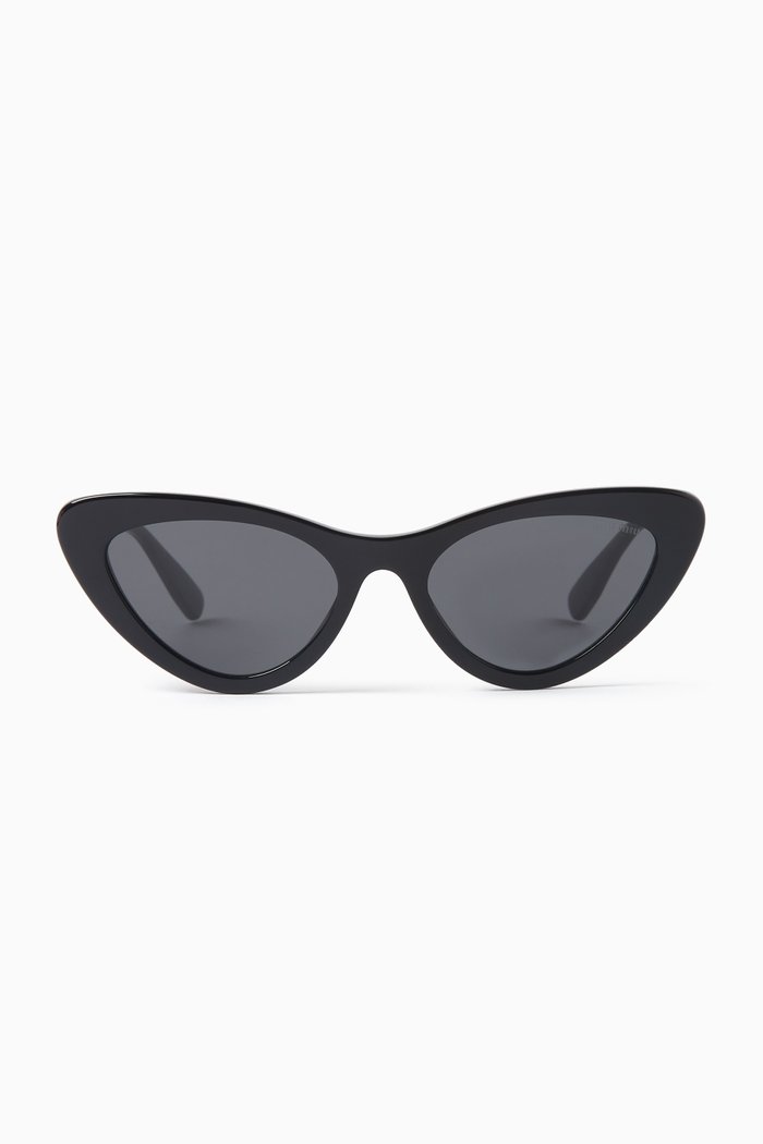 

Cat-eye Sunglasses in Acetate, Black