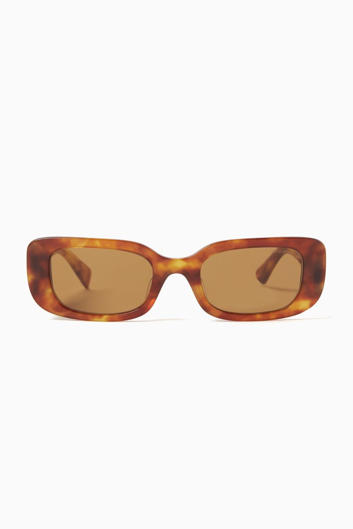 

Rectangle Sunglasses in Acetate, Brown