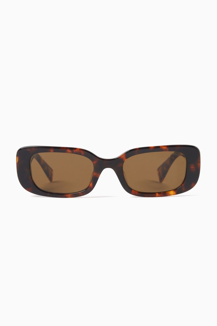 

Rectangle Sunglasses in Acetate, Brown