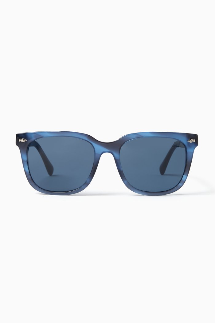 Square Sunglasses in Acetate, Blue