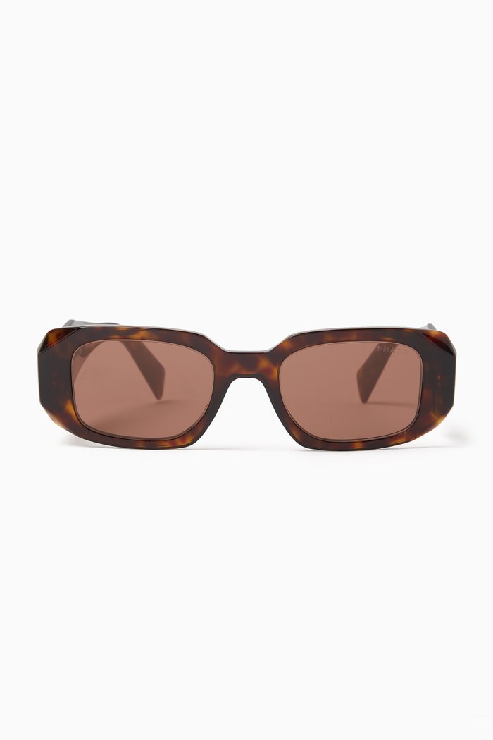 

Rectangle Sunglasses in Acetate, Brown
