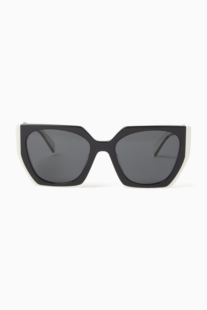 

Rectangle Sunglasses in Acetate, Black