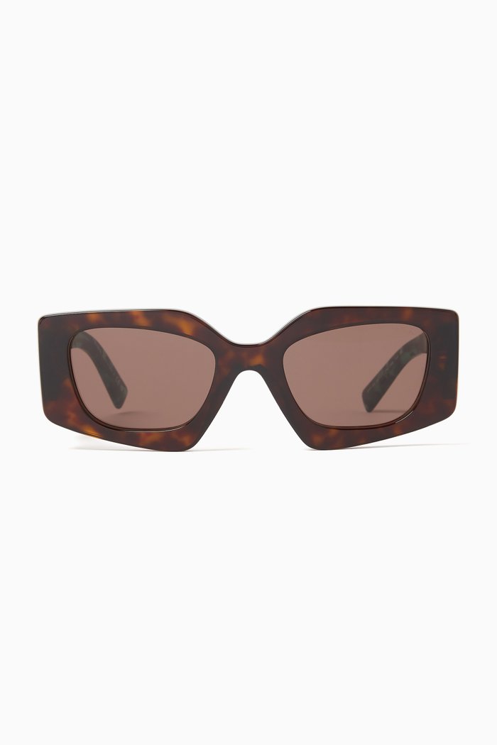 

Irregular Sunglasses in Acetate, Brown