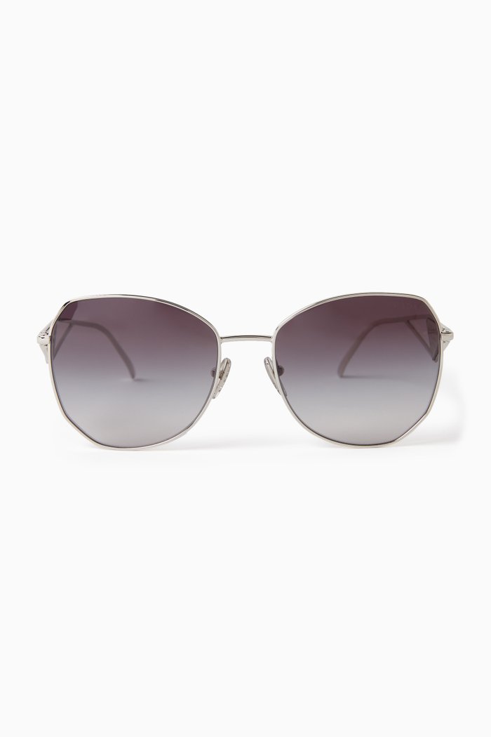 

Irregular Sunglasses in Metal, Silver