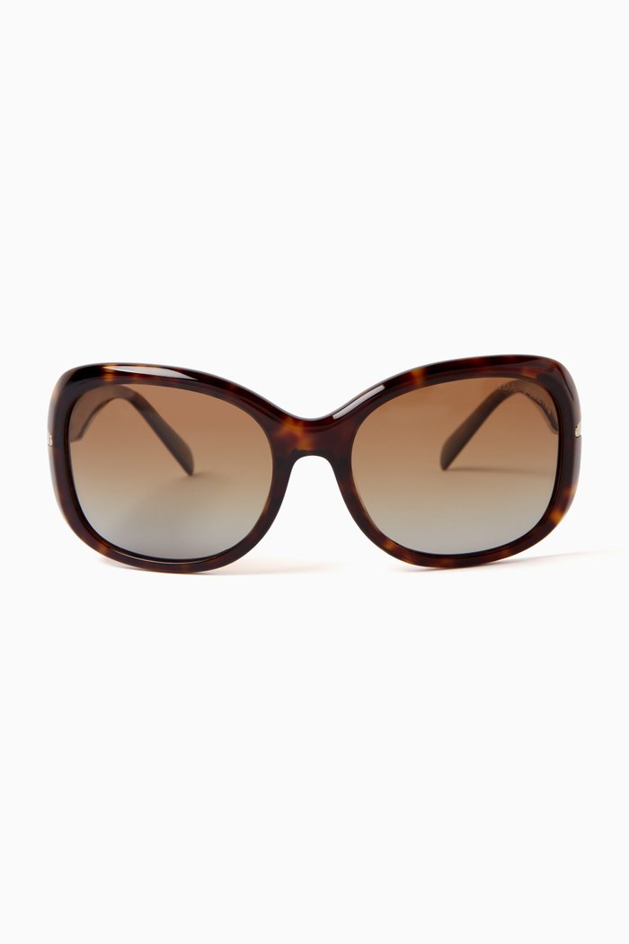 

Rectangle Sunglasses in Acetate, Brown
