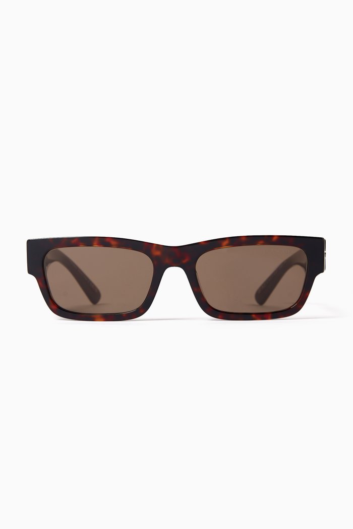 

Square Tortoiseshell Sunglasses in Acetate, Brown