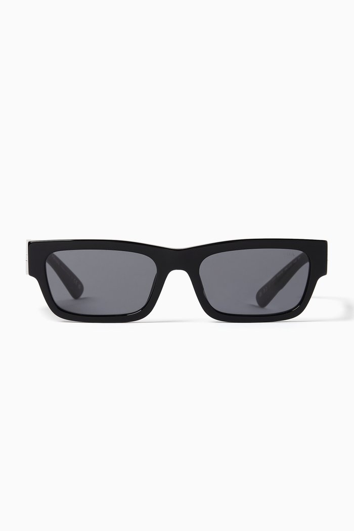 

Rectangle Sunglasses in Acetate, Black