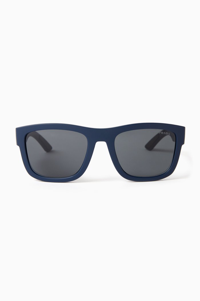 

Square Sunglasses in Acetate, Blue