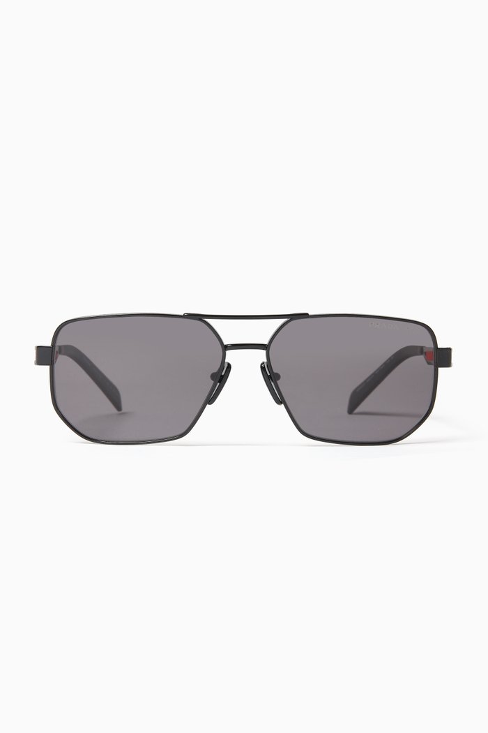 

Pilot Aviator Sunglasses in Metal, Black