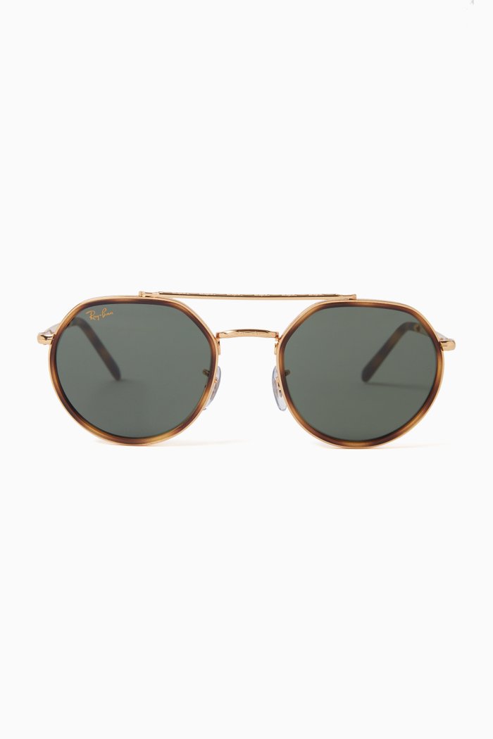 

Round Sunglasses in Metal, Gold