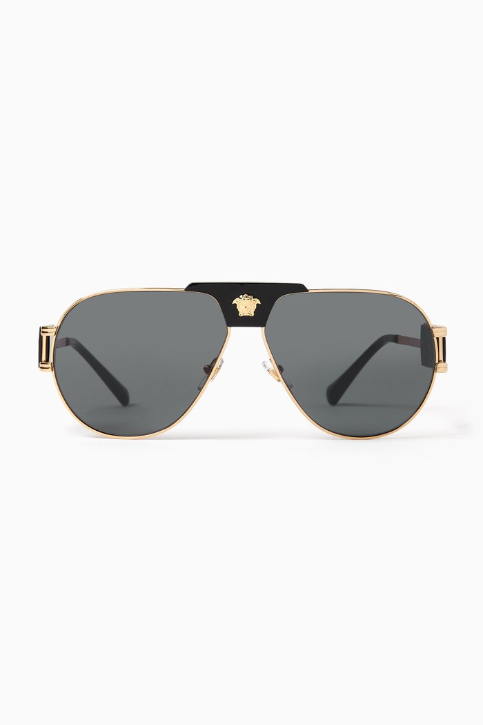 

Aviator Sunglasses in Metal, Gold