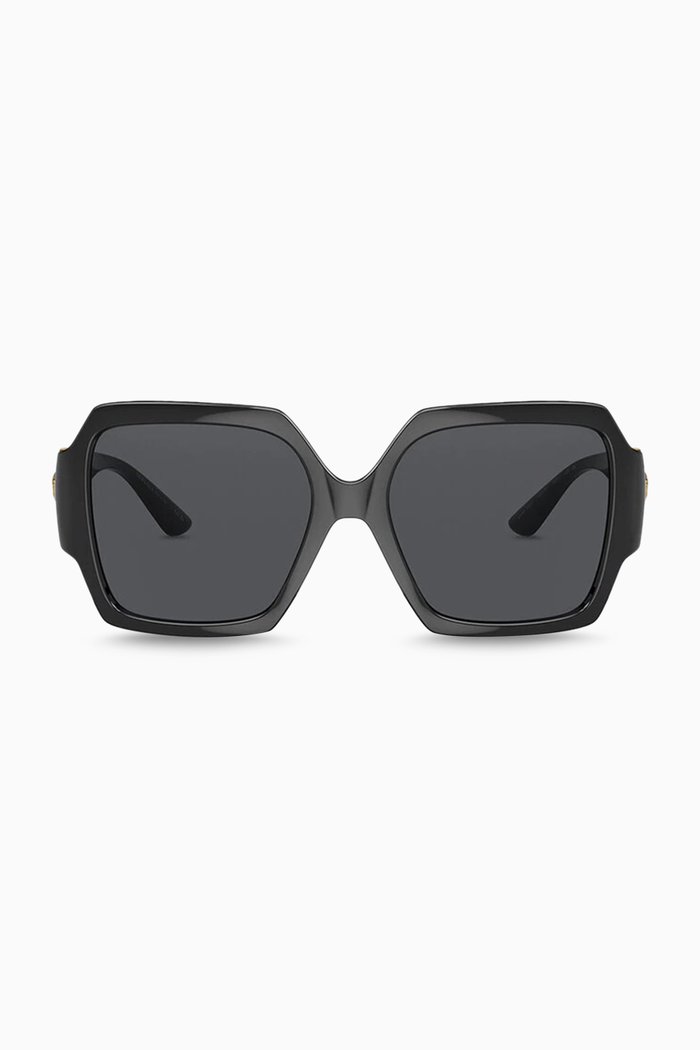 

Medusa Square Sunglasses in Acetate, Black