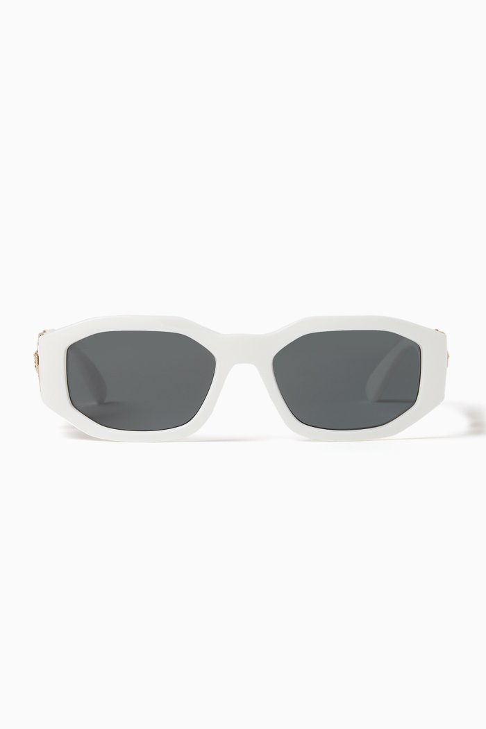 

Oval Sunglasses in Acetate, White