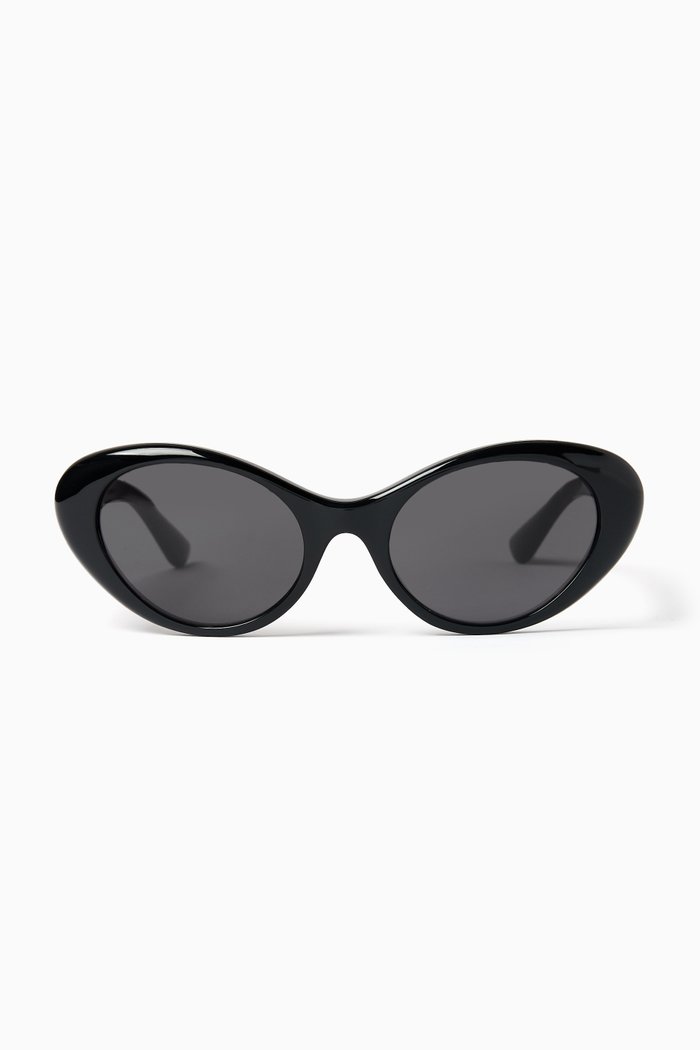 

Oval Medusa Sunglasses in Acetate, Black