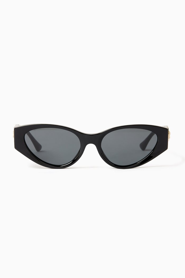 

Medusa Cat-eye Sunglasses in Acetate, Black