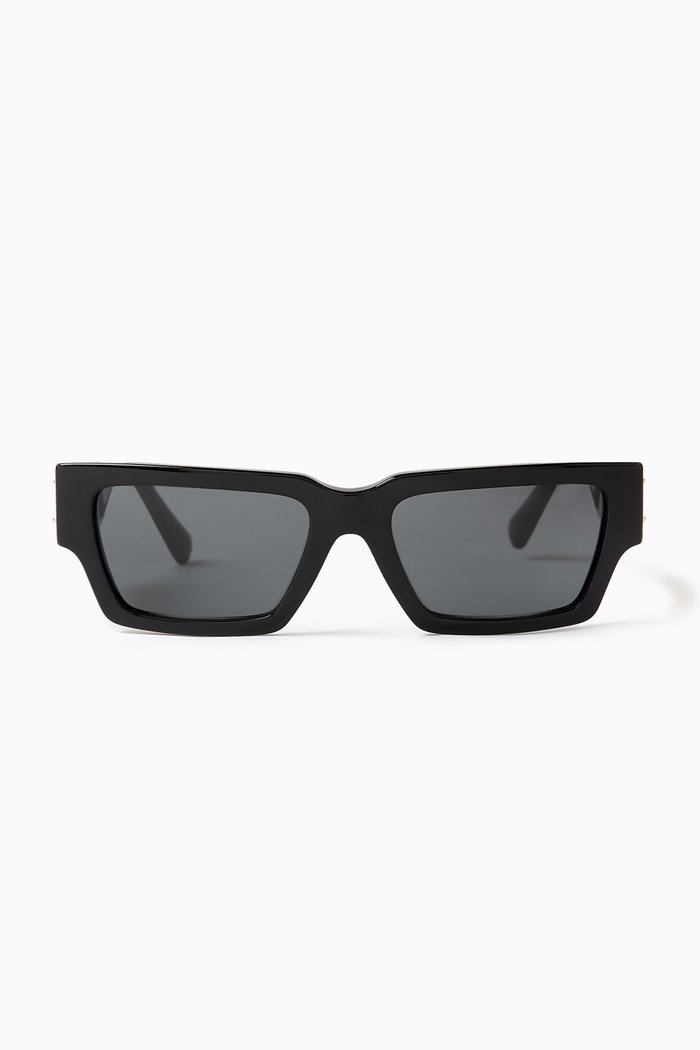 

Rectangle Sunglasses in Acetate, Black