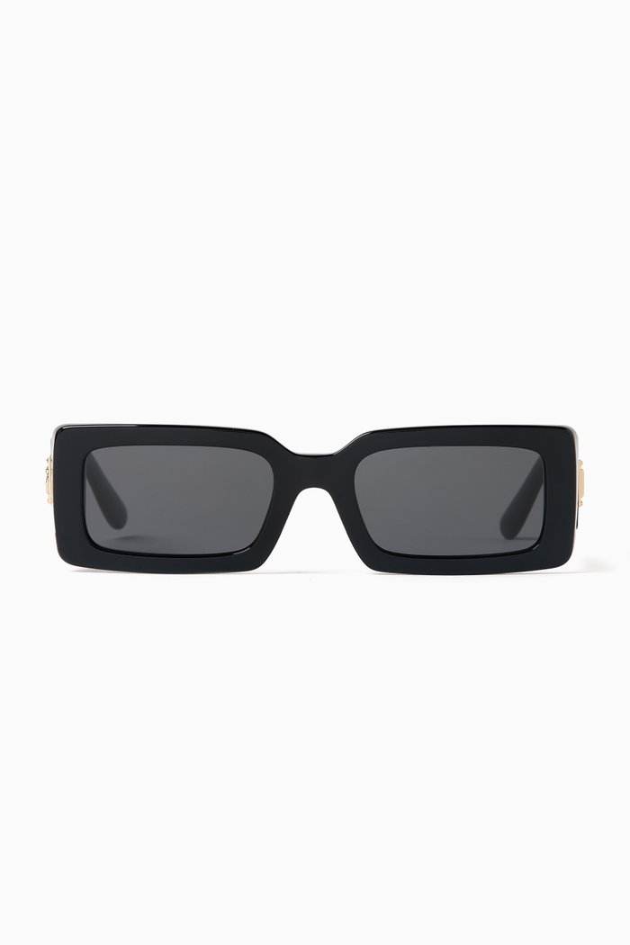 

Rectangle Sunglasses in Acetate, Black