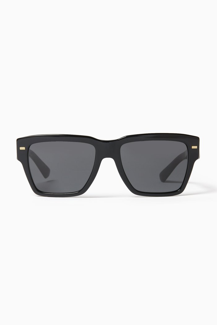 

Square-frame Sunglasses in Acetate, Black