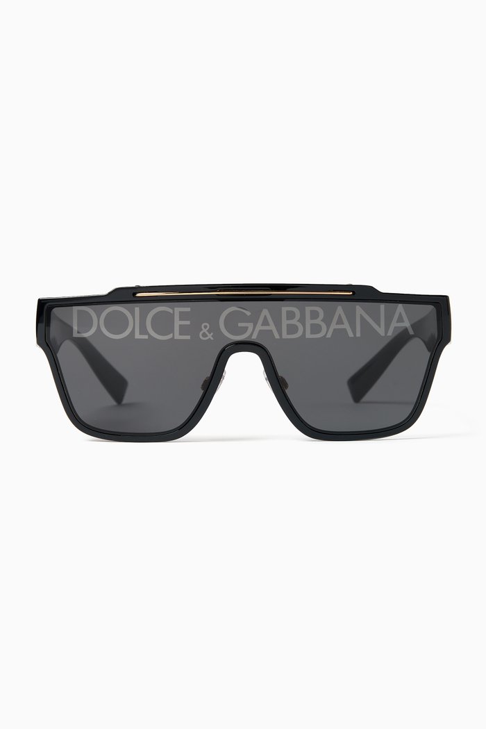 

Visor Sunglasses in Acetate, Black