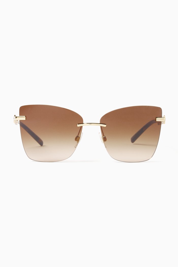 

Butterfly Sunglasses in Metal, Gold