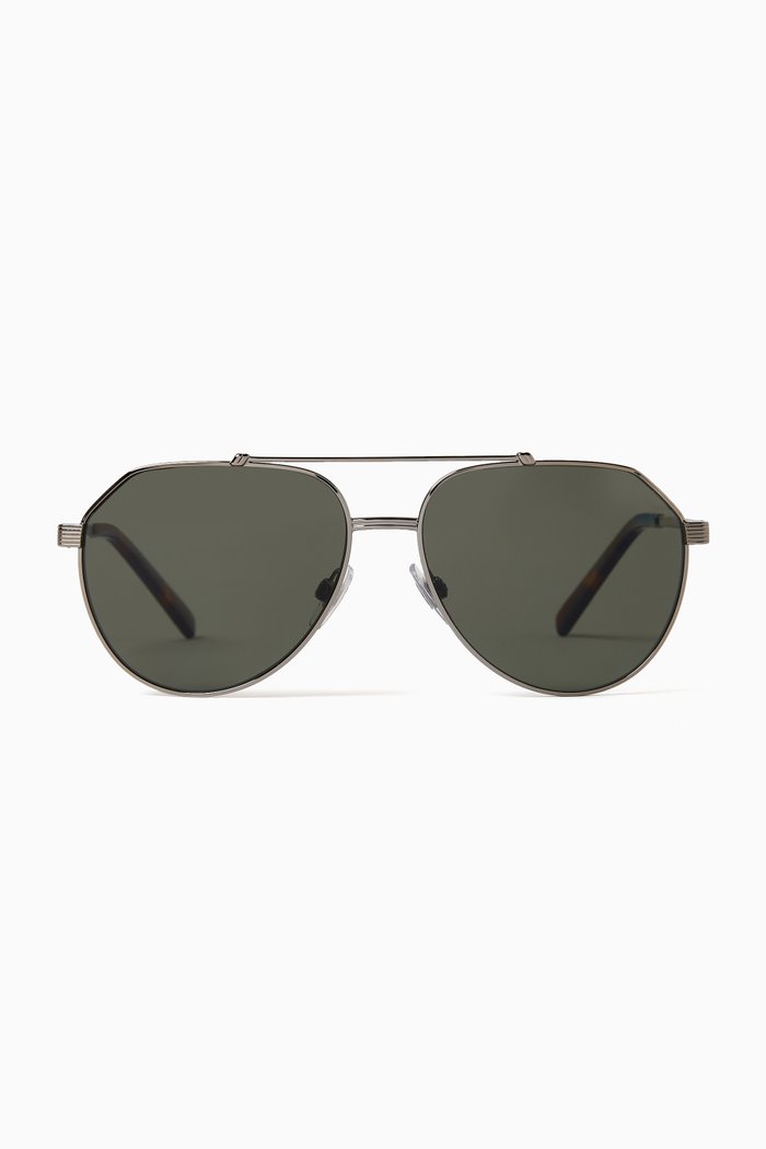 

Aviator Sunglasses in Metal, Brown