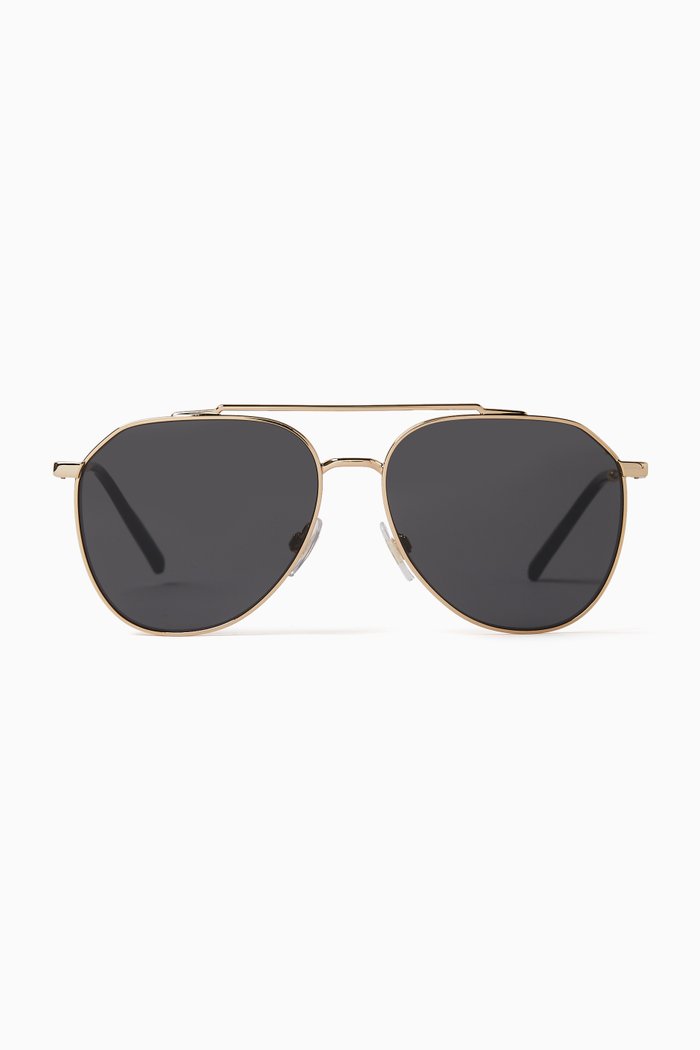 

Aviator Sunglasses in Metal, Gold