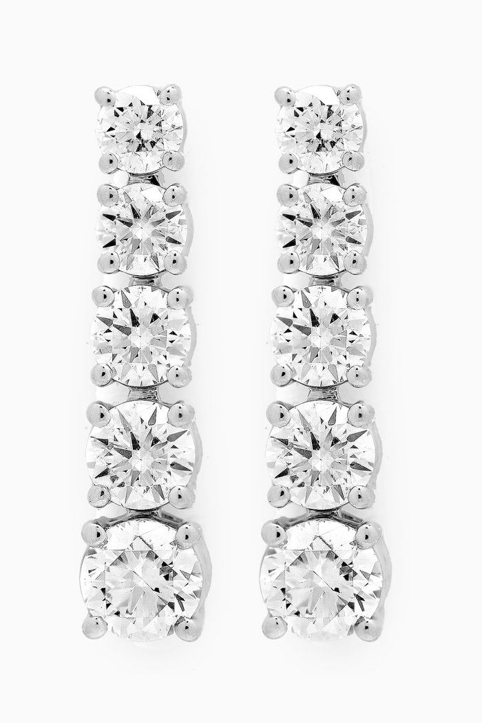

Diamond Drop Earrings in 18kt White Gold