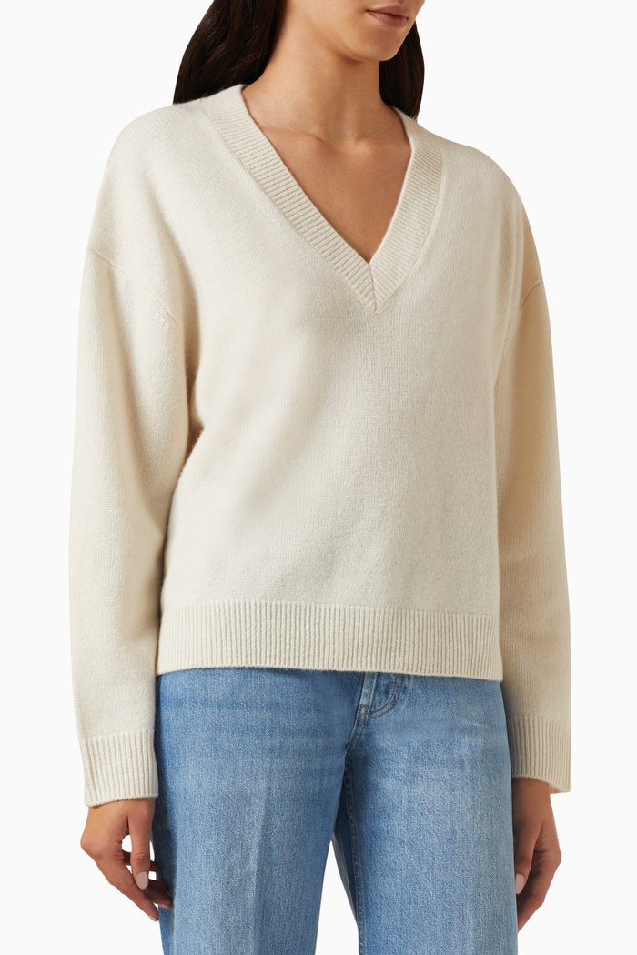 

Lee Sweater in Cashmere, White