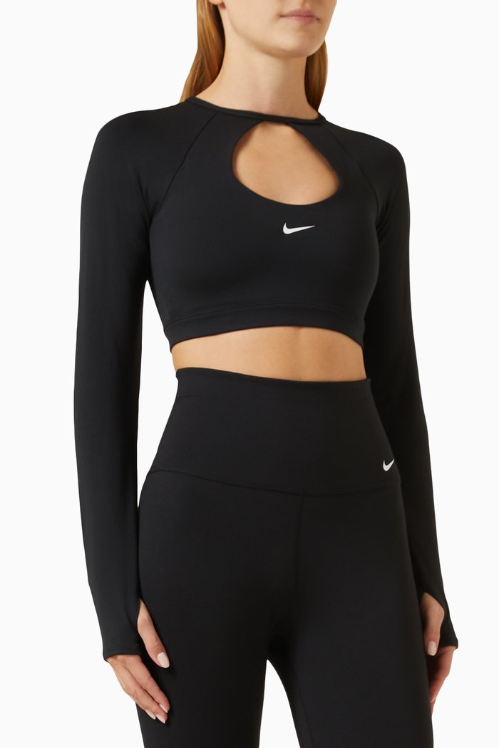 

Padded Sports Bra Crop Top, Black