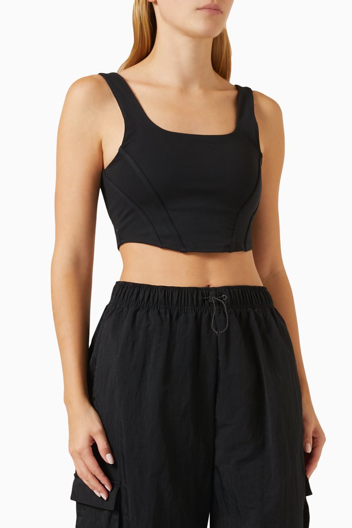 

Sportswear Padded Corset Bra, Black