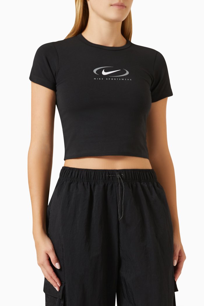 

Sportswear Graphic T-shirt in Jersey, Black